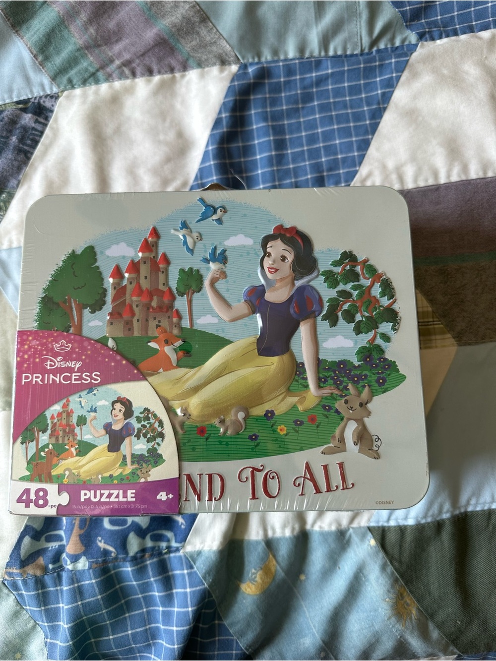 Disney Princess Snow White Puzzle Tin – Yellow, Blue & Red